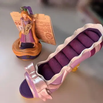 디즈니 스토어 라푼젤 오너먼트 신발 모양 액세서리 스탠드 2점