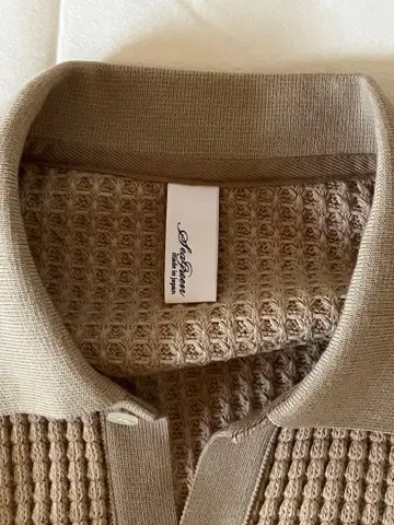 SEAGREEN 빅 와플 피케 셔츠