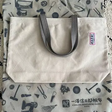 이치자와 신자부로 캔버스 내추럴 컬러 토트백
