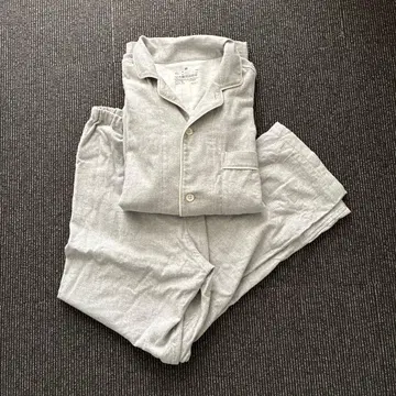 무인양품 겨드랑이에 솔기가 없는 플란넬 긴팔 파자마 남성용 M