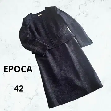 EPOCA 트위드 노카라 수트 네이비 42 일본제 삼양상회