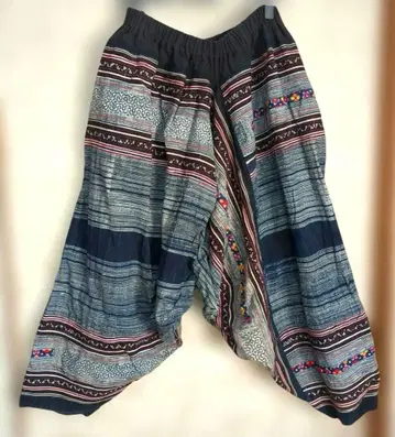 사루엘 팬츠 몽족 자수 에스닉 여성용 XXL