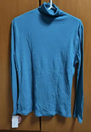 택 포함 미사용 새상품 천사의 쉬폰 터콰이즈 터틀넥 긴팔