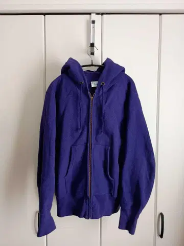 챔피온 리버스 위브 지퍼 후드티 보라색