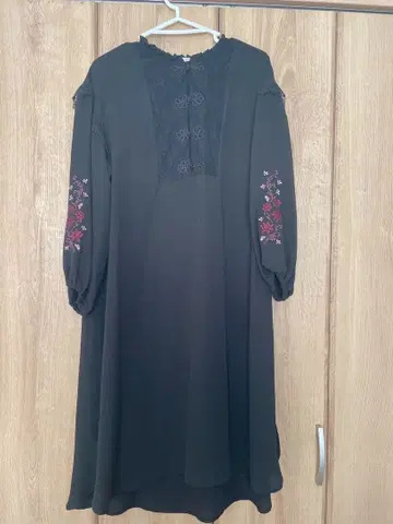 axes femme 차이나 버튼 롱 셔츠 원피스