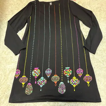 그라니프 스웨트 원피스 터키 램프 화려 귀여움 이국적