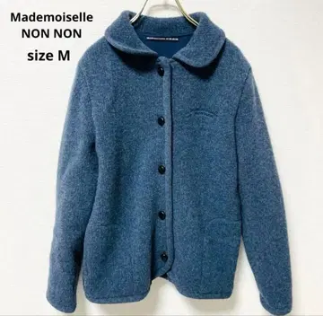 마드모아젤 논논 울 자켓 싸개버튼 자수 로고 M