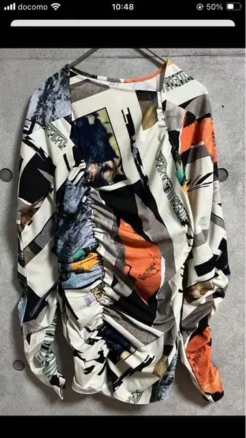 [ 새상품급 ] UNITED TOKYO 아트 콜라주 개더 티셔츠