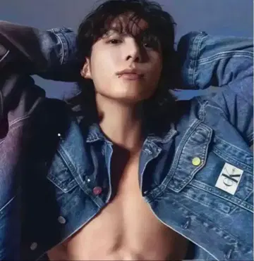 정국 착용 색상 다름 calvin klein jeans 데님 자켓