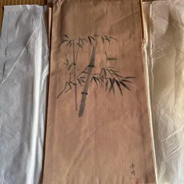 나고야 오비 대나무 패턴 실크 100%