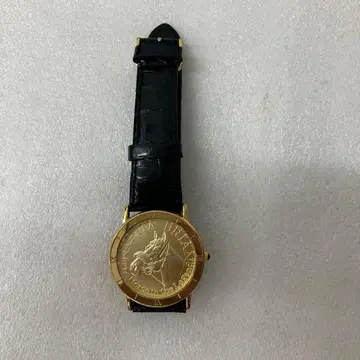 작동품 라이언 은퇴 기념 미사용 골드 손목시계 작동 불가