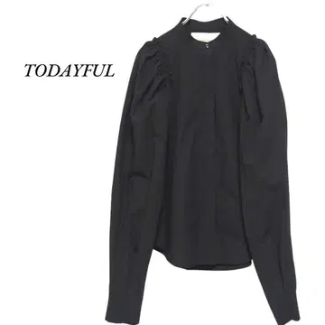 TODAYFUL 컷오프 퍼프 숄더 셔츠 블랙 투데이풀