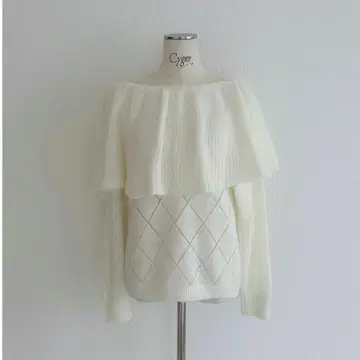 3way 프릴 니트 Arthur 화이트