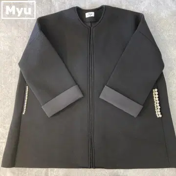 Myu 뮤트로피 펄 본딩 코트 [ F ]