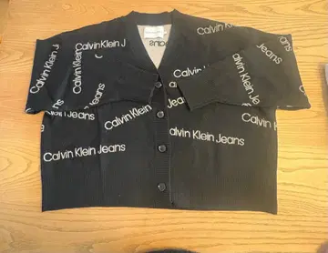 calvinkleinjeans 로고 크롭 가디건 L