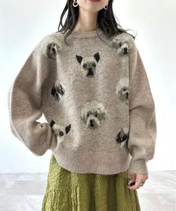 니코앤드 컬러 모듬 DOG 니트 풀오버