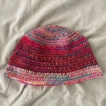 멀티 컬러 크로셰 모자/버킷햇