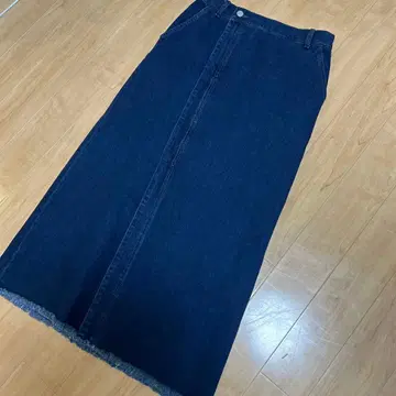 저널 스탠다드 다크 블루 데님 맥시 스커트 38