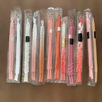 순수 실크 겉옷 끈 12개 웜 컬러 계열 미사용