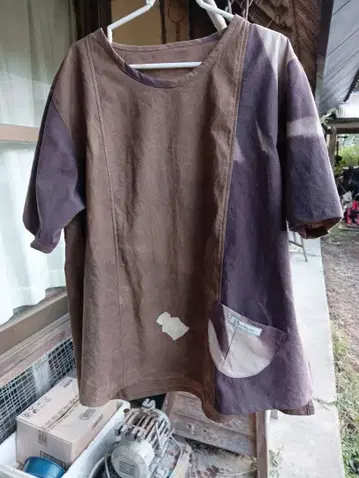 보자기 튜닉 마루젠 아테나 잉크 빈티지 원단