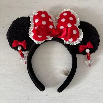 디즈니 미니 리본 귀찌 머리띠