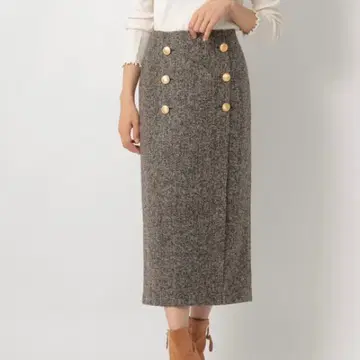 laboratory work 트위드 타이트 스커트