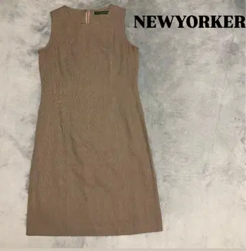 NEWYORKER 슬리브리스 무릎 기장 원피스 베이지