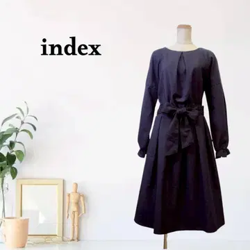 zG716 [ L ] index 원피스 허리 리본 플레어 스커트