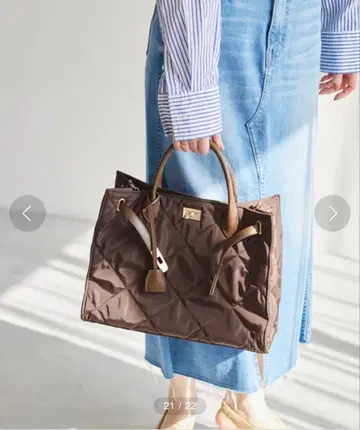 OUTDOOR/아웃도어 SLOBE 별주 퀼팅 토트백