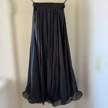 헤더 블랙 플레어 스커트 F 사이즈 블랙