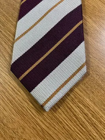 TOMORROWLAND 버건디 스트라이프 넥타이