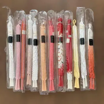 순수 실크 하오리 끈 12개 미사용