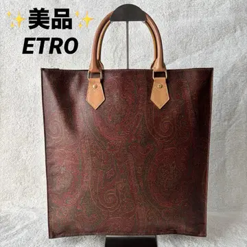 새상품급 ETRO 에트로 페이즐리 무늬 핸드백 PVC 토트백