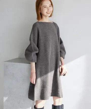 슬로브 이에나 SLOBE IENA 파인 울 니트 미니 원피스