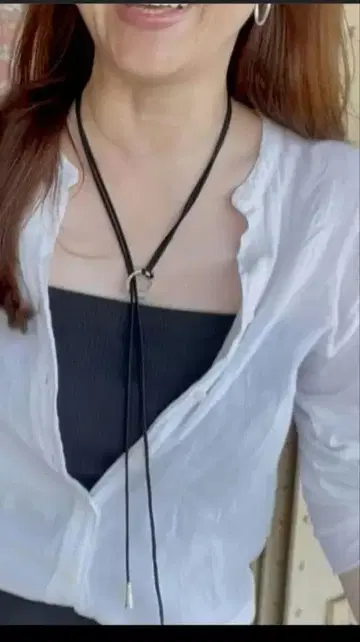 실버 925 D 반지 코드 목걸이