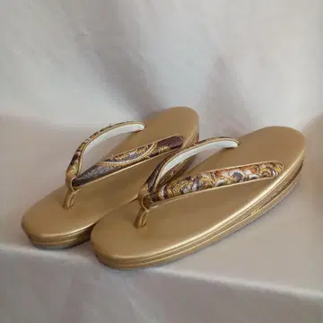 [ 골드 조리 ] 꽃무늬 하나오 킨와시표 M~L 24cm