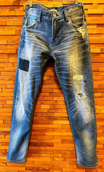 BAYFLOW 미사용에 가까운 데미지 가공 블루 데님 사이즈 30