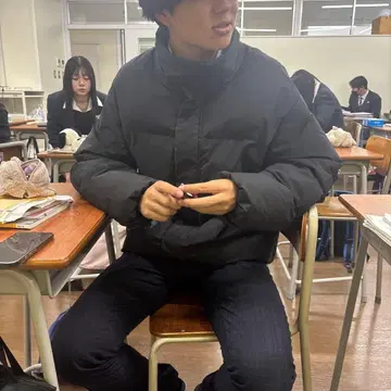 블랙 다운 자켓