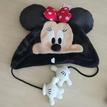 [택 포함 새상품] 미니 마우스 귀도리 모자 팬캡