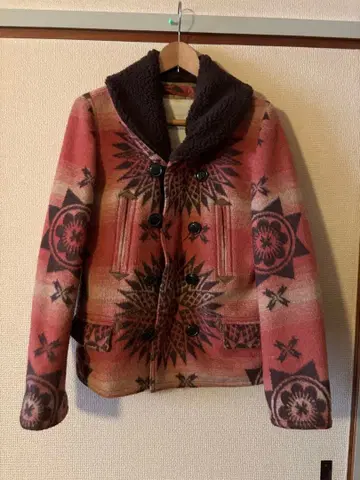 빈티지 랄프 로렌 P 코트 네이티브 무늬