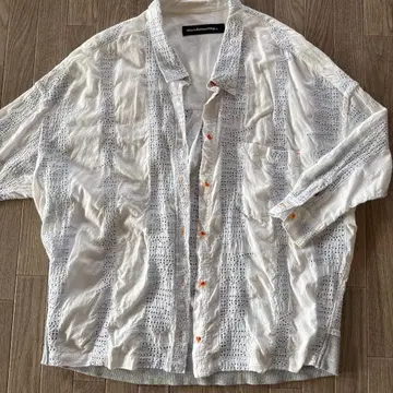 mercibeaucoup 자수 오버 사이즈 셔츠