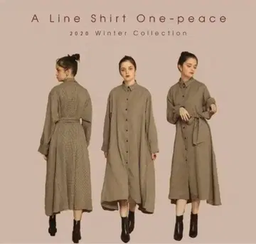 Pinue A라인 셔츠 원피스