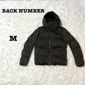 백넘버 다운 자켓 후드 부착 다크 브라운 M 남성용
