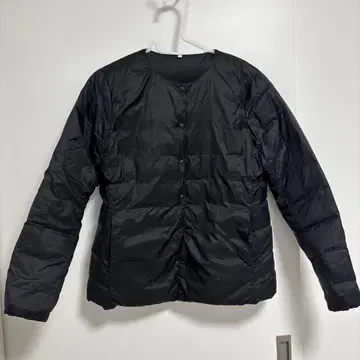 무인양품 노카라 다운 자켓 블랙