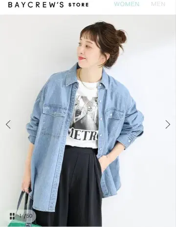 B.C.STOCK 데님 셔츠