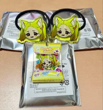 하라주쿠 페스티벌 마네키네코 콜라보 머리끈 아크릴 키링 신지군