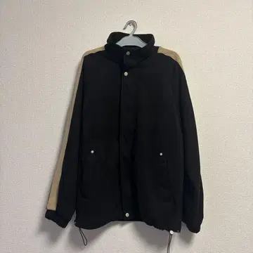 캐주얼 풀 지퍼 자켓 블랙/베이지