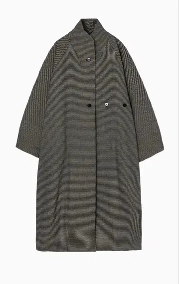 hella tweed long coat black 롱 코트