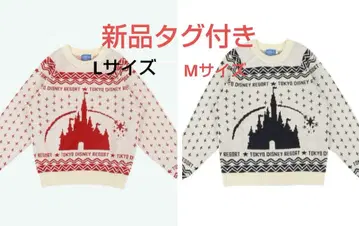 디즈니 리조트 신데렐라 성 니트 M 블랙 L 레드 크리스마스 스웨터