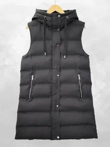 자라 ZARA 충전솜 후디 롱 베스트 CHARCOAL(차콜)